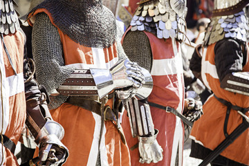 Glove metal medieval knight