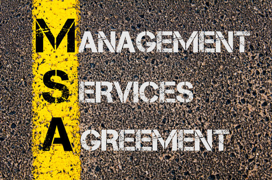 Business Acronym MSA as Management Services Agreement