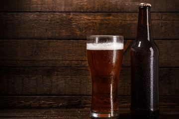 Bottle and glass of beer