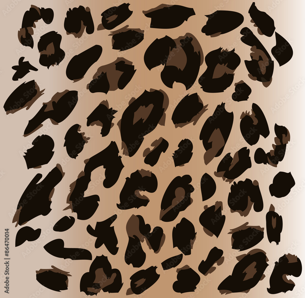 Poster Leopard print pattern. Repeating seamless vector animal