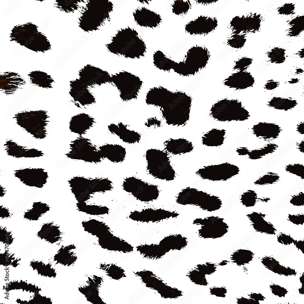 Poster Leopard print pattern. Repeating seamless vector animal