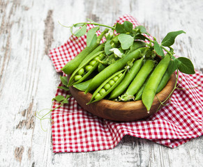 Bowl with fresh peas
