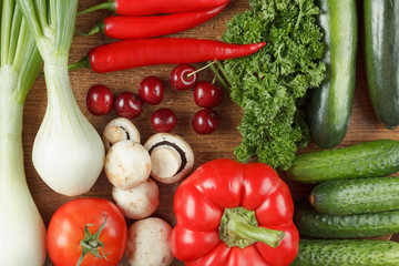 Lots of fresh vegetables