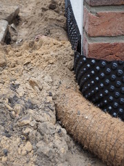 Drainage am Haus 
