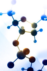 Molecule molecular DNA in a science lab test