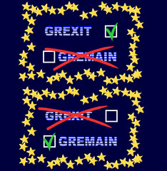Grexit or gremain? Results. Euro zone crisis solution.