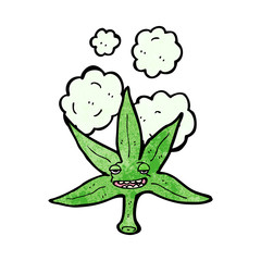 marijuana leaf cartoon character