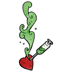 cartoon injected heart