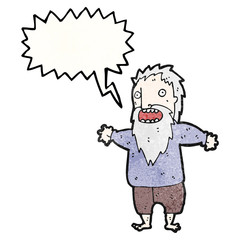 shouting old man cartoon