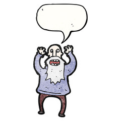 shouting old man cartoon