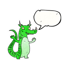 cartoon green dragon