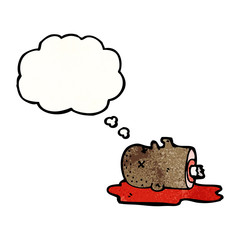cartoon severed head