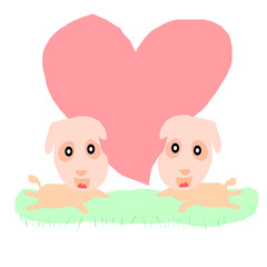 cute dog vector cartoon