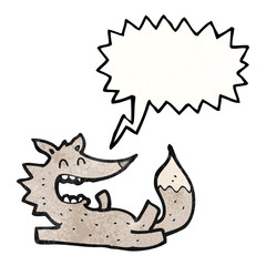 laughing wolf cartoon