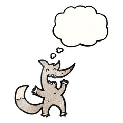 cartoon little wolf