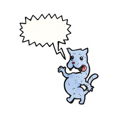hissing cartoon cat