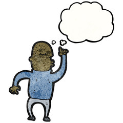 cartoon man with thought bubble