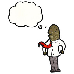 cartoon man with thought bubble