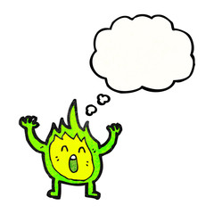 cartoon little flame