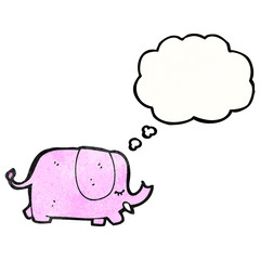 cartoon pink elephant