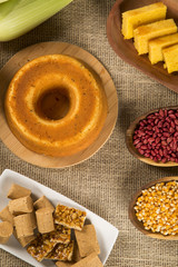 Table of brazilian food to festa junina