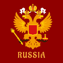 Russian flat doubleheaded imperial eagle