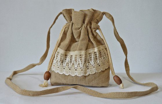 Handmade flax purse