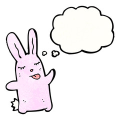 cartoon pink rabbit