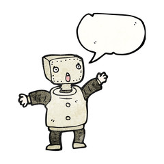 funny cartoon robot