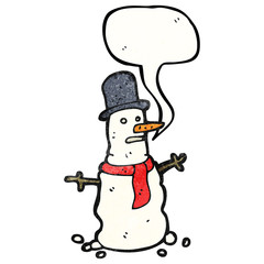 cartoon snowman