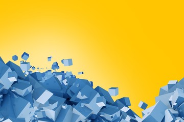 Blue and Yellow Cubes