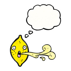 cartoon squrting lemon