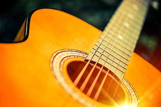 Acoustic Wooden Guitar
