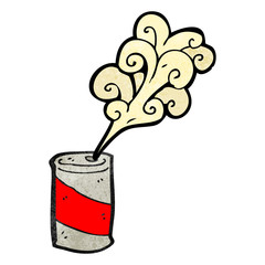 fizzing soda can cartoon