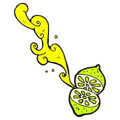 cut lime cartoon