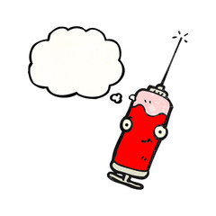 cartoon blood syringe