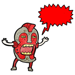cartoon tribal shaman with big mask