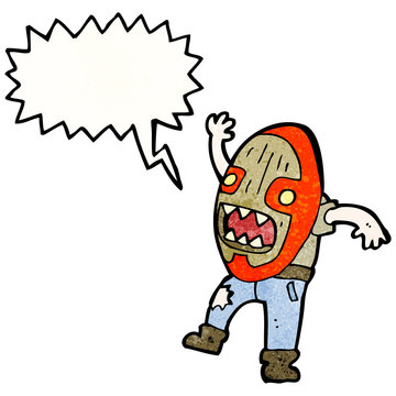 recommend clip art: cartoon tribal shaman with big mask