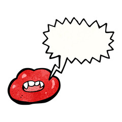 red lips with speech bubble