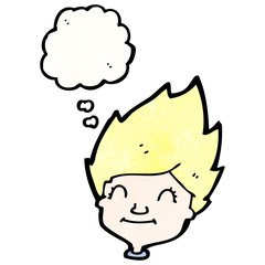 cartoon boy with speech bubble