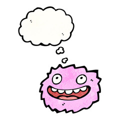 cartoon pink furry monster