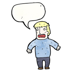 cartoon man panicking