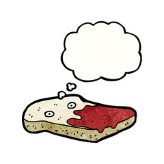 cartoon jam on toast