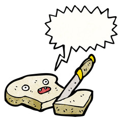 slice of bread cartoon character