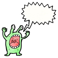 cartoon shouting alien