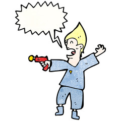 cartoon space man