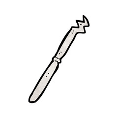 bent kitchen knife cartoon