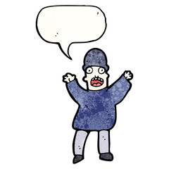 Obraz na płótnie Canvas cartoon man with speech bubble