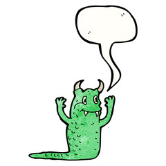 cartoon happy monster