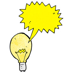 cartoon light bulb